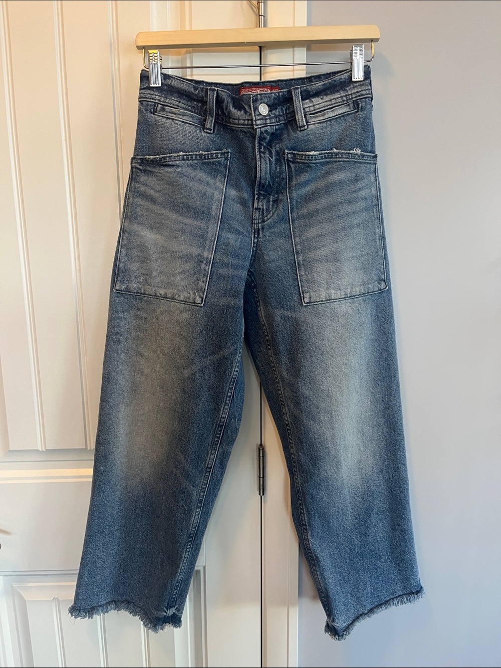 Lucky Brand Lucky Legend High Rise Wide Leg Crop Jeans - Patch Pockets 4/27